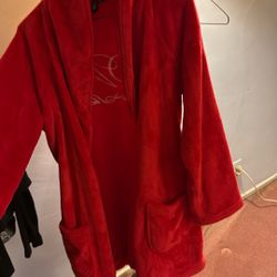 A Red Victoria’s Secret Bathrobe