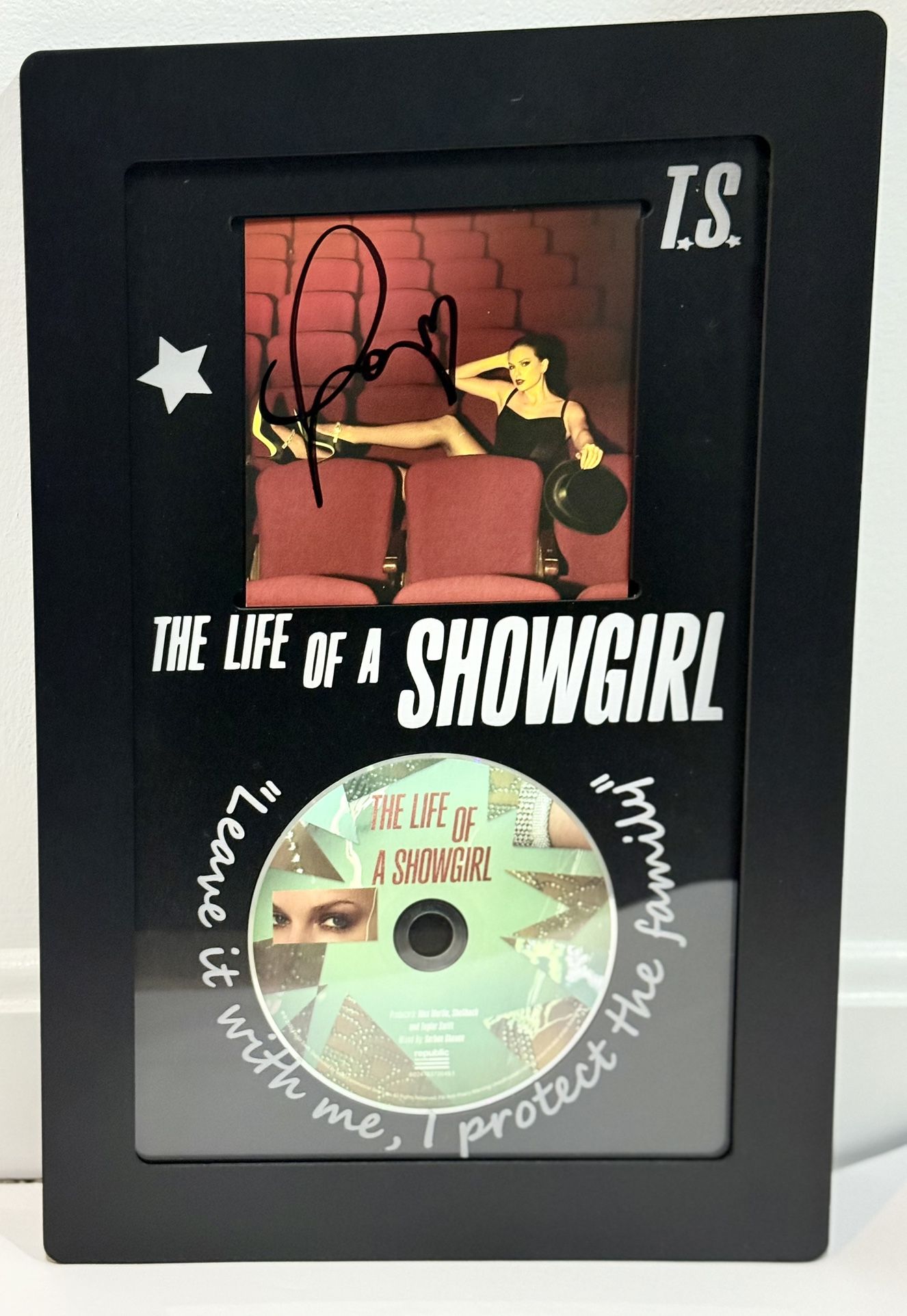 Taylor Swift Life Of A Showgirl Autographed Custom Frame