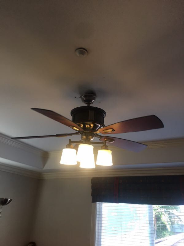 Hampton Bay Preston 52 Indoor Vinmtage Pewter Ceiling Fan With 4 Open In The Appcontinue To Mobile Website
