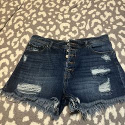 Kancan Jean Button Fly Shorts Size 30 Women’s 