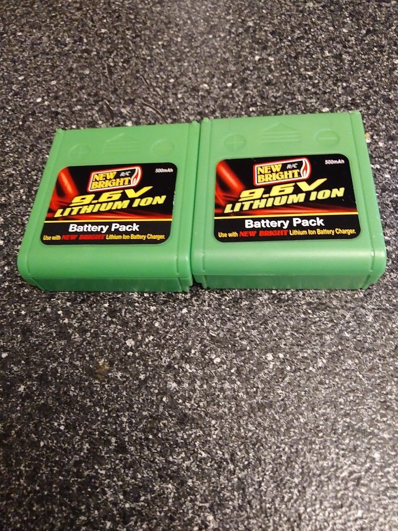 NEW. BRIGHT. 9.6 VOLT LITHIUM ION 500 m  Ah. Both For. 30 Dollars
