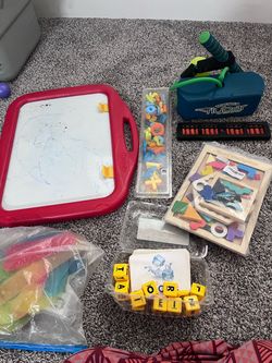 Crayola board ,puzzle ,alphabet etc