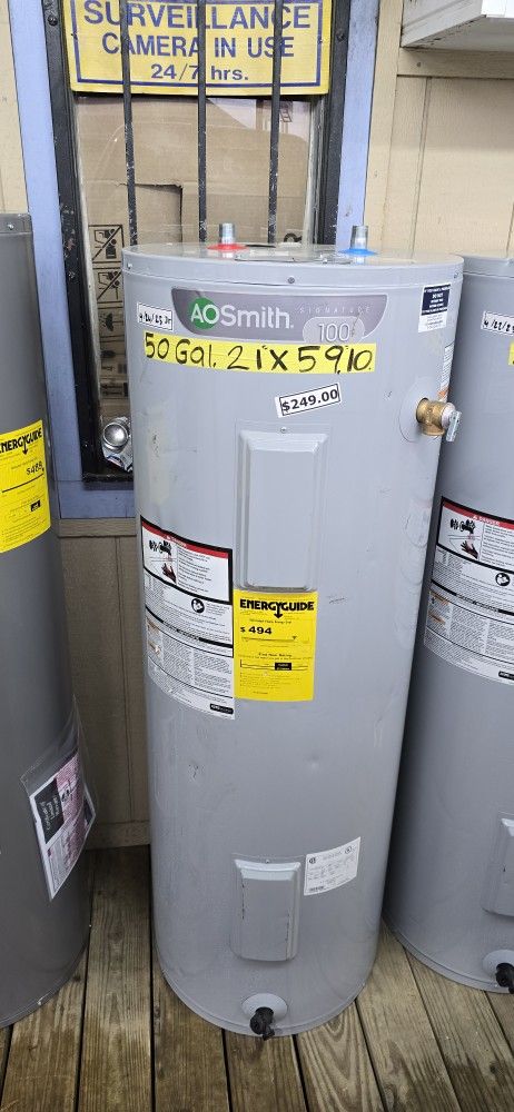 50 Gallons Electric Water Heater 1 Year Warranty Garantia Por Escrito