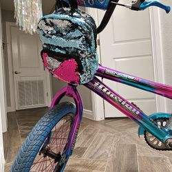 Girls Bike 18" Genesis Illusion Bicycle, Blue/Purple