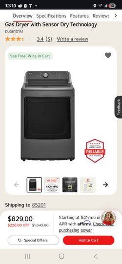 LG Gas Dryer