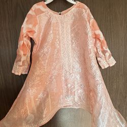 Plain Printed Dress For Toddler 