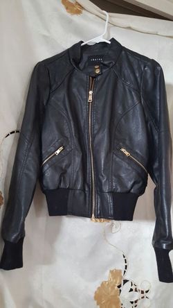 Black faux leather jacket