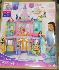 New - Disney Princess Magical Adventures Castle 4 ft Tall with Lights & Sounds