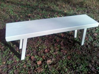 Rustic bench, antique white