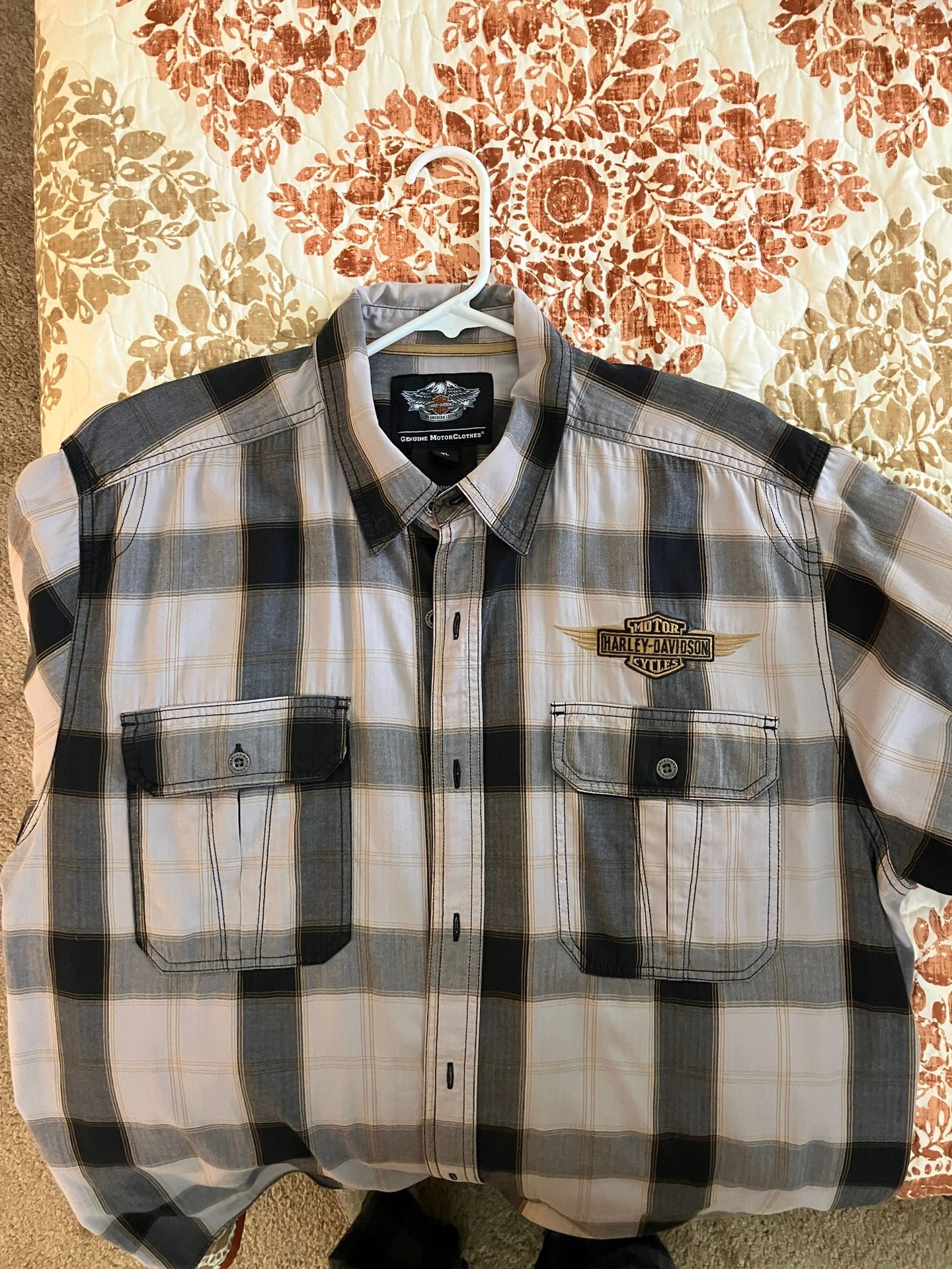 Genuine Harley-Davidson Mens XL Button Down Shirt Like New!
