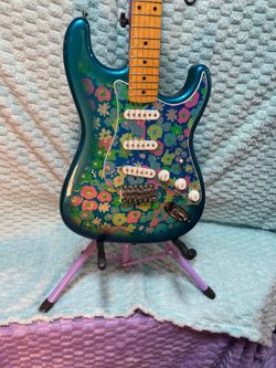 Fender MIJ 2007 reissue Blue Flower Stratocaster guitar  - Mint