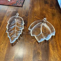 Vintage glass serving dishes 