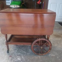 Vintage Wooden Beverage Cart