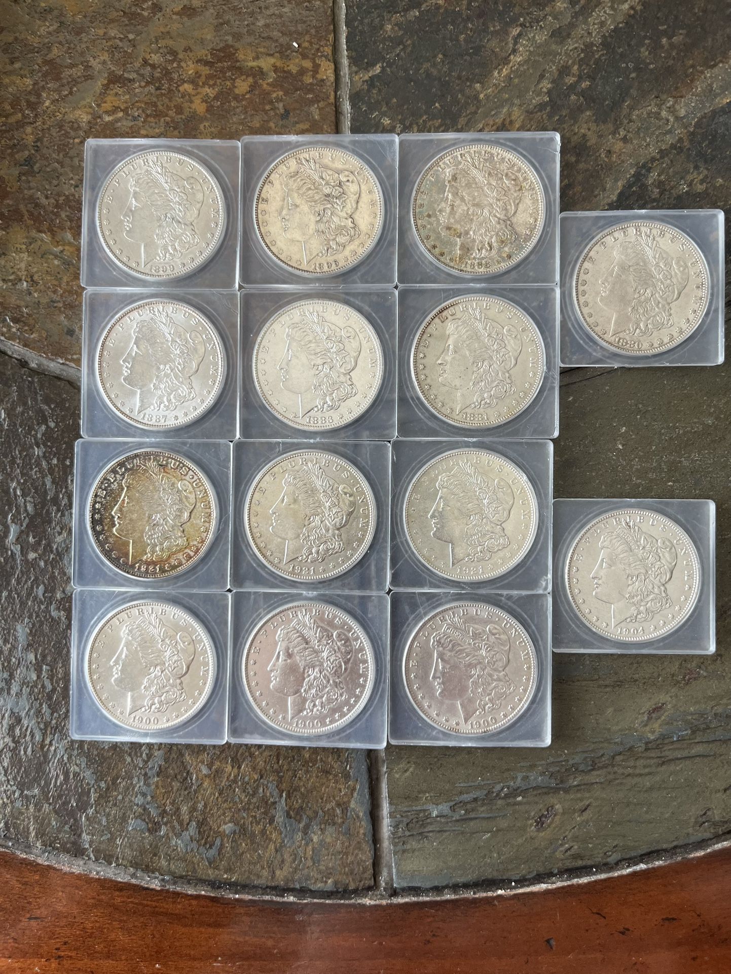 14)  MS 60 SILVER MORGAN DOLLARS! Guaranteed Grade Or Higher! 35% Discount Below Market. See Pictures & List Of Dates/Mint -Key Dates! 