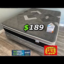 Queen Oasis Thermal Comfort Europillow Top 12inch Mattress!!