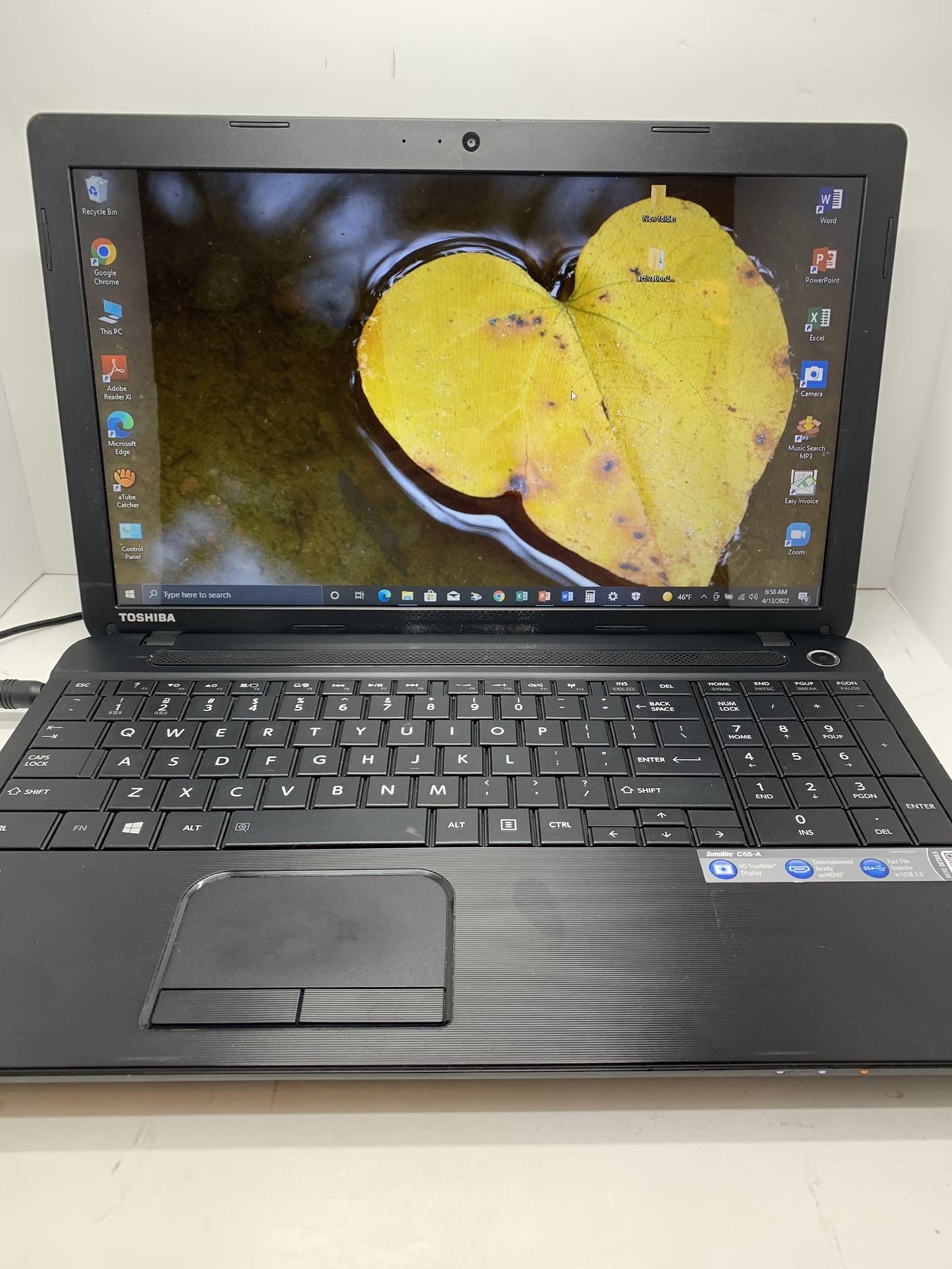 ..TOSHIBA SATELLITE…INTEL CELERON…..C55A....$ 245.00. 500HHD...8.0 RAM . READY FOR CLASSES ON LINE OR WORK FROM HOME