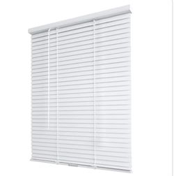 White Cordless Room Darkening Vinyl Blind 27 X 72