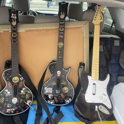 Guitar Hero And RockBand Guitars 