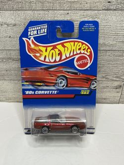Vintage Hot Wheels Red ‘1980 Corvette / Guaranteed For Life • Die Cast Metal • Made is Malaysia