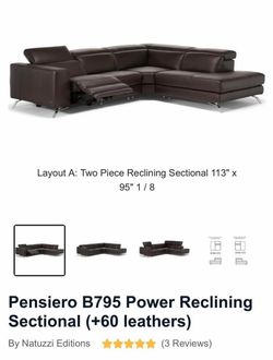 Pensiero B795 Power Reclining Sectional