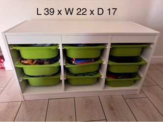 Kids Toy Cubby With Toys 39x22x17