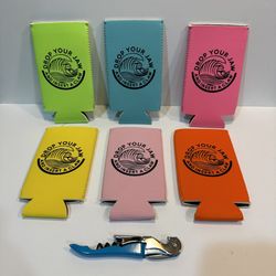 5 Inch Neoprene Slim Can Koozie 6 Pack