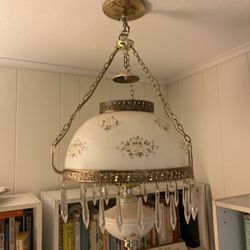 Antique Victorian Oil Hanging Lamps