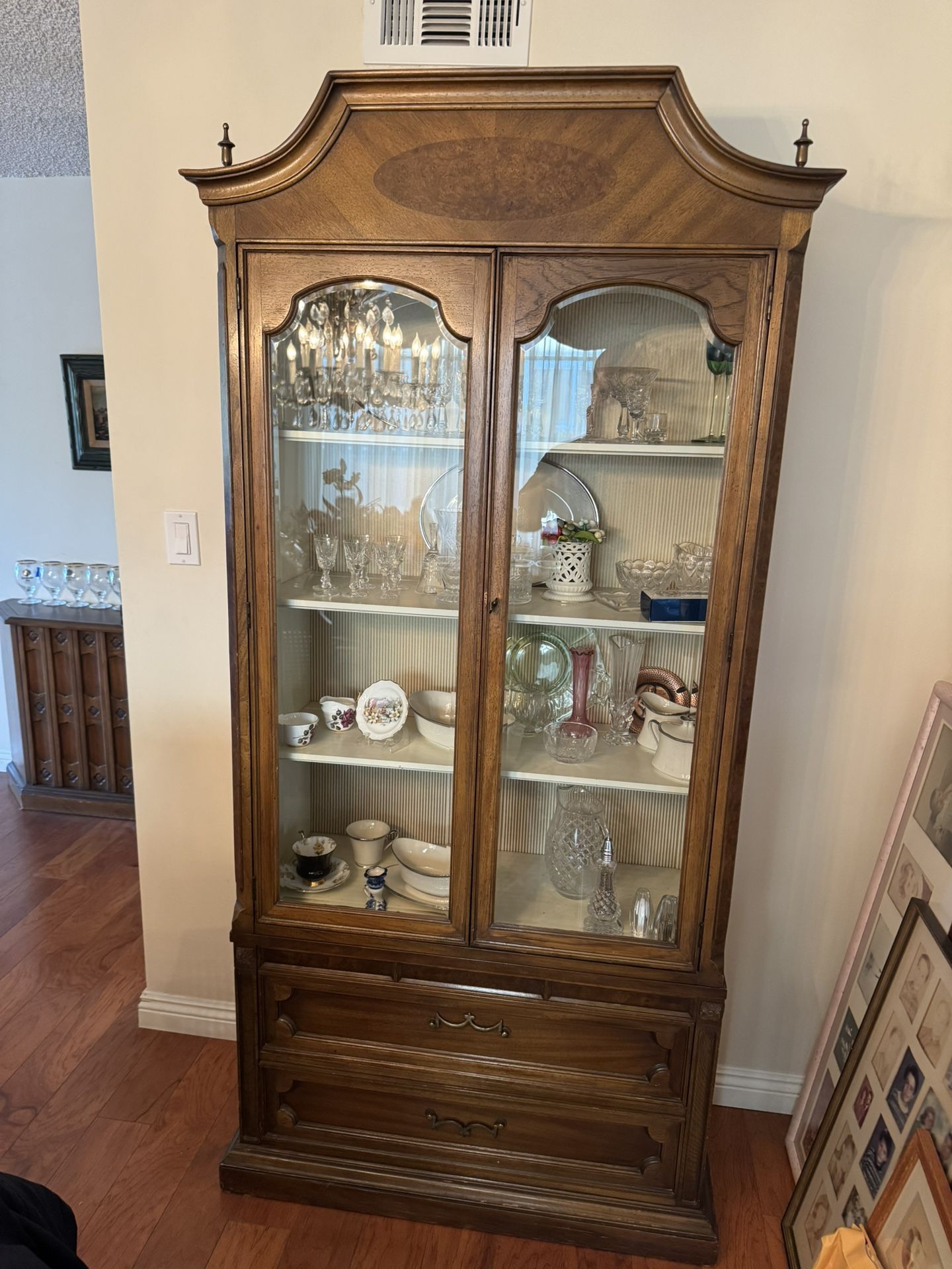 Antique Curio Cabinet With Drawers