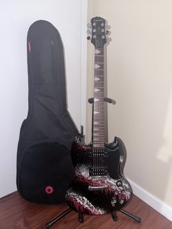 Epiphone Inspired by Gibson SG-X Custom Electric Guitar – Black Splatter (BSPL)
