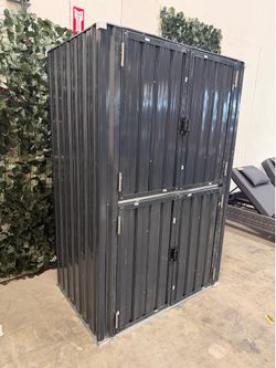 Fully Assembled 4’x2.5’ Galvanized Steel Metal Storage Shed Outdoor Garden Backyard