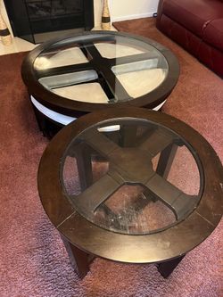 Coffee table with side table