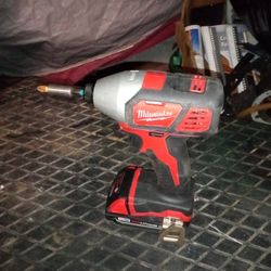 Milwaukee Impact Drill 2x Batteries No Charger