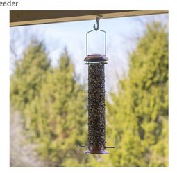 Big Outdoor Bird Feeder Metal Mesh Tube 21”
