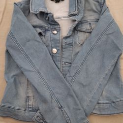 Girls Light Wash Jean Jacket 