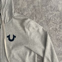 True Religion Light Grey Zip Up Jacket