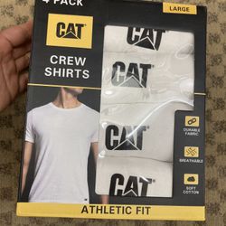 NWT CAT Men’s Crew Neck Tshirt 4 pack size L