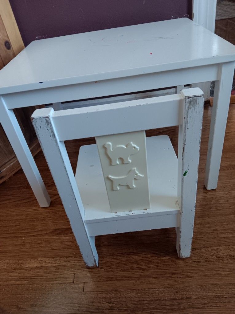 Small Table With A Chair For Little Kids