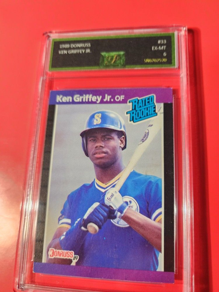 1989 Donruss Rated Rookie #33 Ken Griffey Jr EJE 6 RC HOF Seattle Mariners