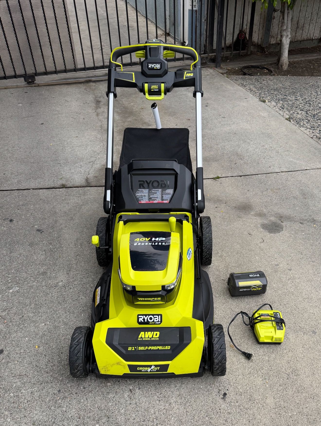 RYOBI 40V HP Brushless Whisper Series 21 Walk Behind Self