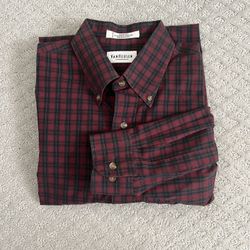 Van Heusen Men’s Dark Red Plaid Shirt