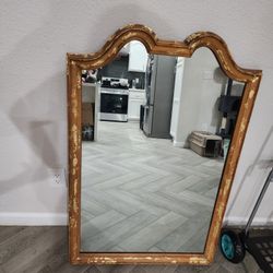 Vintage Mirror With Gold Details