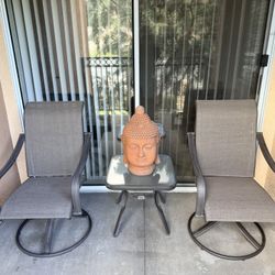 Martha Stewart 2-Piece Swivel Chairs and Table