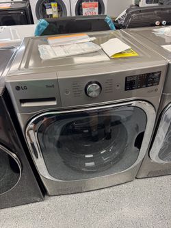 Grey LG Washer 5.2 Cu Ft Units are new open box scratch and dent