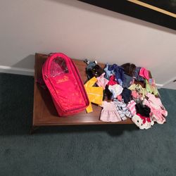 Our Generations Doll Case And Clothes See Description