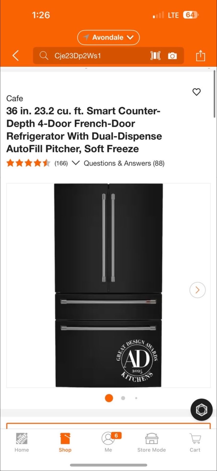 GE Cafe Fridge Counter Depth