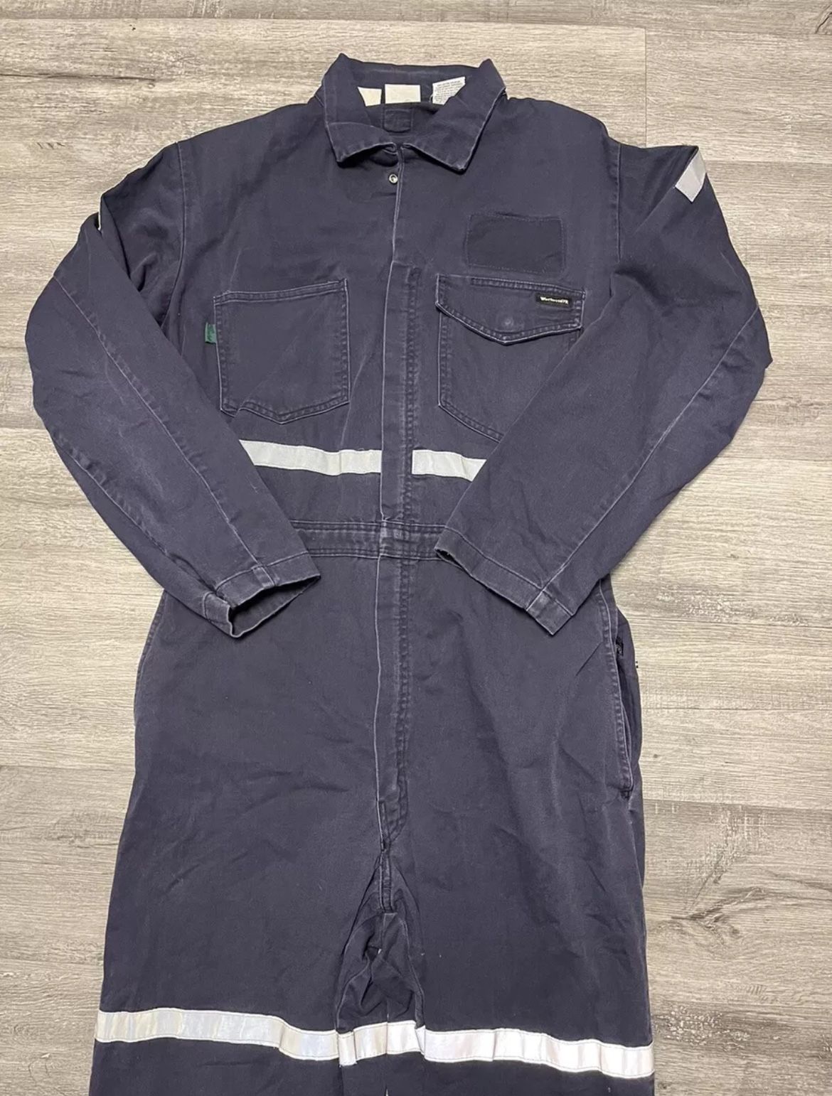 Workrite FR Flame Resistant Coverall Westex UltraSoft Work Uniform Size Large 46