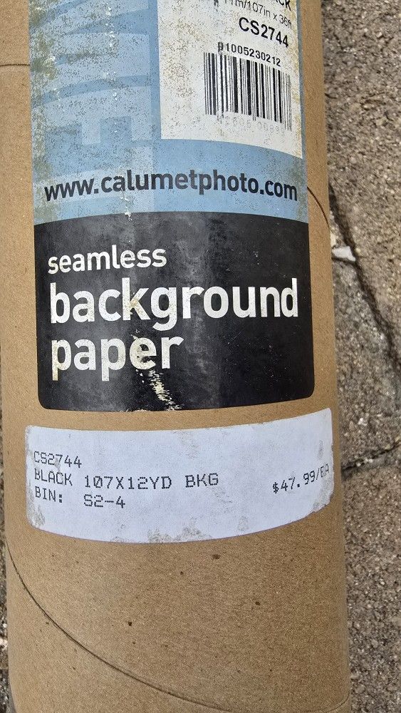 Photography Background Paper - Black 107" X 36 ft
