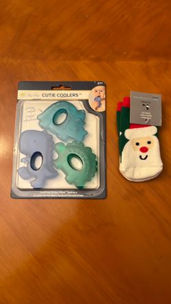 Santa booties and teething rings