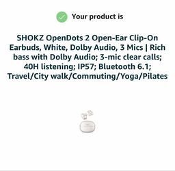 Shokz OpenDots 2 Earbuds