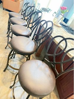 Set of 5 metal barstools